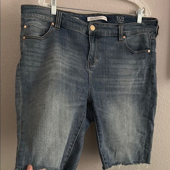Liverpool Blue Modern Fitted Jeans with Distressed Details Sz 18W EUC - Picture 2 of 11